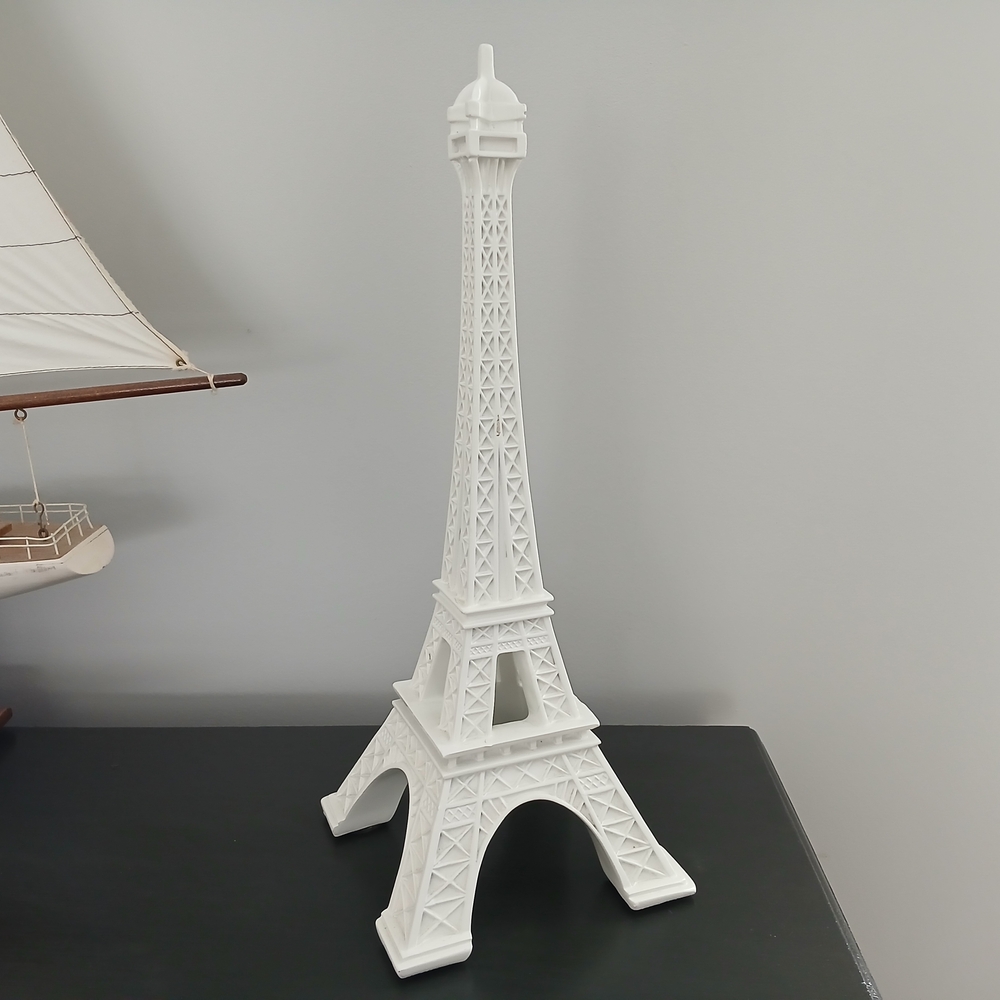 Three Hands Corp. White Resin Eiffel Tower